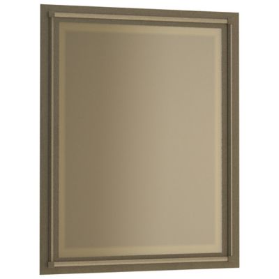 Hubbardton Forge Rook Rectangle Beveled Wall Mirror - Color: Gold - 714901-