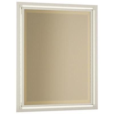 Hubbardton Forge Rook Rectangle Beveled Wall Mirror - Color: Silver - 71490