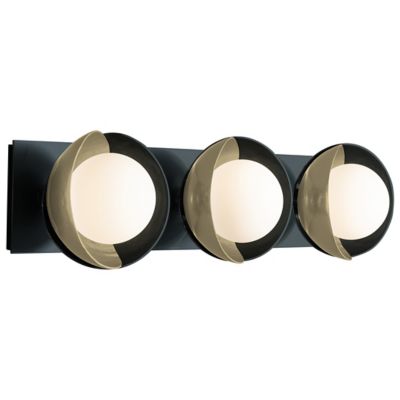 Hubbardton Forge Brooklyn Straight Double Shade Vanity Light - Color: Black