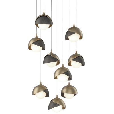 HBF2296007 Hubbardton Forge Brooklyn 9-Light Double Shade Rou sku HBF2296007