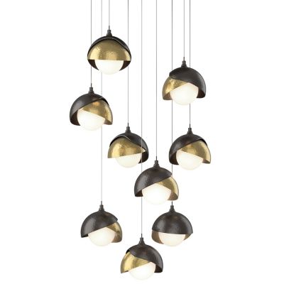 HBF2295985 Hubbardton Forge Brooklyn 9-Light Double Shade Rou sku HBF2295985