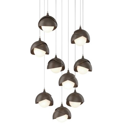 Hubbardton Forge Brooklyn 9-Light Double Shade Round Multi-Light Pendant Li