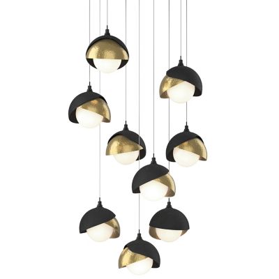 HBF2295885 Hubbardton Forge Brooklyn 9-Light Double Shade Rou sku HBF2295885