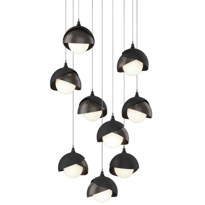 Hubbardton Forge Brooklyn 9-Light Double Shade Round Multi-Light Pendant Li