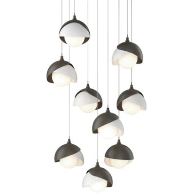 Hubbardton Forge Brooklyn 9-Light Double Shade Round Multi-Light Pendant Li