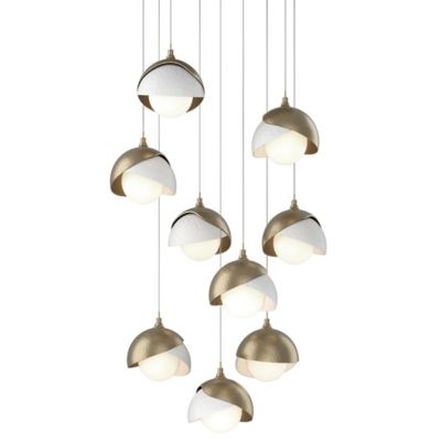 Hubbardton Forge Brooklyn 9-Light Double Shade Round Multi-Light Pendant Li