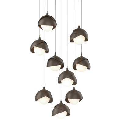 Hubbardton Forge Brooklyn 9-Light Double Shade Round Multi-Light Pendant Li