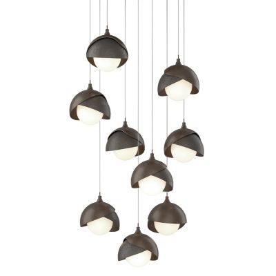 HBF2295902 Hubbardton Forge Brooklyn 9-Light Double Shade Rou sku HBF2295902