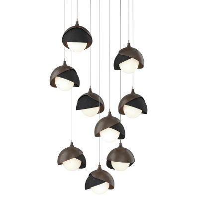 HBF2295898 Hubbardton Forge Brooklyn 9-Light Double Shade Rou sku HBF2295898