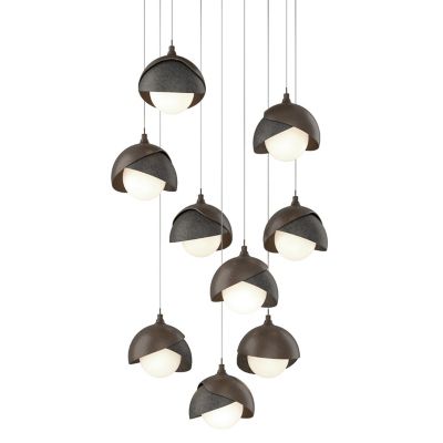 HBF2295906 Hubbardton Forge Brooklyn 9-Light Double Shade Rou sku HBF2295906