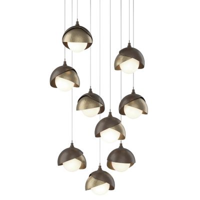 HBF2295910 Hubbardton Forge Brooklyn 9-Light Double Shade Rou sku HBF2295910