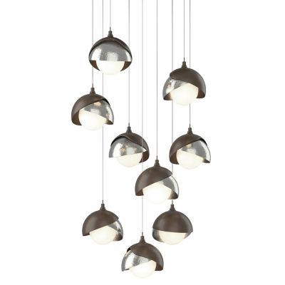 Hubbardton Forge Brooklyn 9-Light Double Shade Round Multi-Light Pendant Li