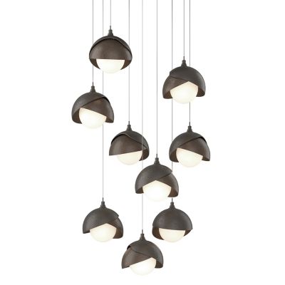 Hubbardton Forge Brooklyn 9-Light Double Shade Round Multi-Light Pendant Li