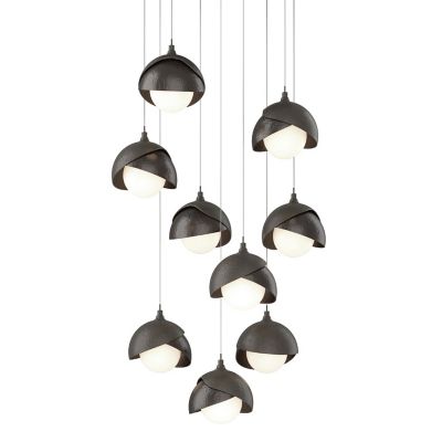 Hubbardton Forge Brooklyn 9-Light Double Shade Round Multi-Light Pendant Li