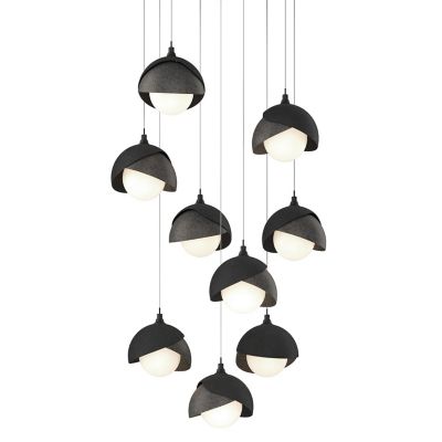 Hubbardton Forge Brooklyn 9-Light Double Shade Round Multi-Light Pendant Li