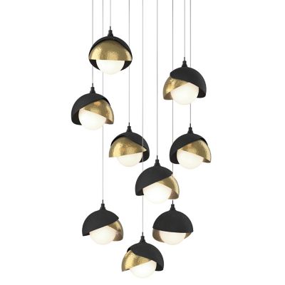 Hubbardton Forge Brooklyn 9-Light Double Shade Round Multi-Light Pendant Li