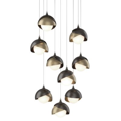 HBF2295990 Hubbardton Forge Brooklyn 9-Light Double Shade Rou sku HBF2295990