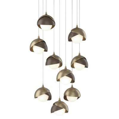 HBF2296000 Hubbardton Forge Brooklyn 9-Light Double Shade Rou sku HBF2296000