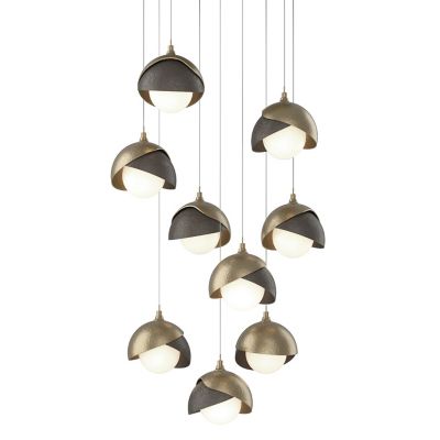 Hubbardton Forge Brooklyn 9-Light Double Shade Round Multi-Light Pendant Li