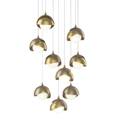 HBF2296004 Hubbardton Forge Brooklyn 9-Light Double Shade Rou sku HBF2296004