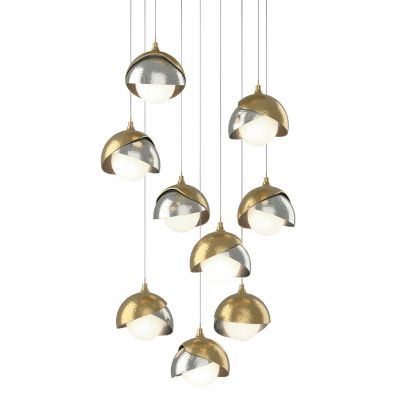 Hubbardton Forge Brooklyn 9-Light Double Shade Round Multi-Light Pendant Li