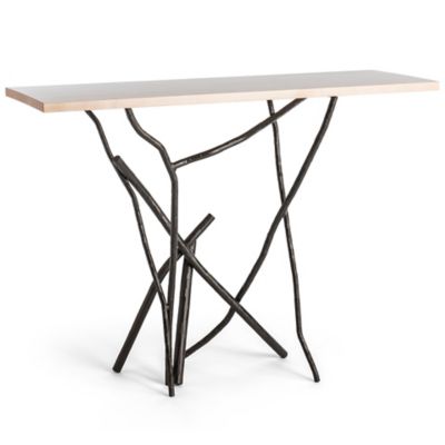 Hubbardton Forge Brindille Wood Top Rectangular Console Table - Color: Beig