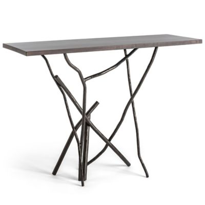 Hubbardton Forge Brindille Wood Top Rectangular Console Table - Color: Brow