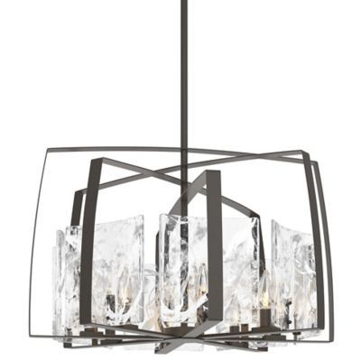 Hubbardton Forge Arc Short Pendant Light - Color: Grey - Size: 8 light - 13