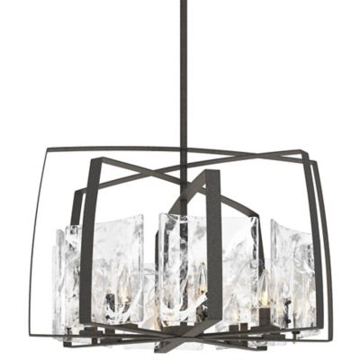 Hubbardton Forge Arc Short Pendant Light - Color: Grey - Size: 8 light - 13