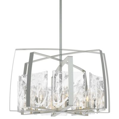 Hubbardton Forge Arc Short Pendant Light - Color: Silver - Size: 8 light - 