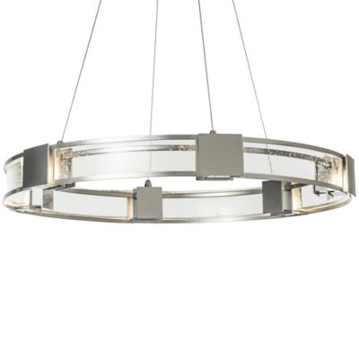 Hubbardton Forge Aura Glass Pendant Light - Color: Silver - Size: 6 light -