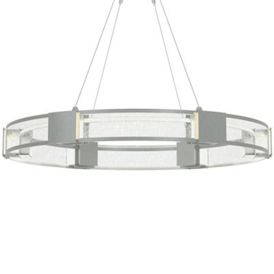 Hubbardton Forge Aura Glass Pendant Light - Color: Silver - Size: 6 light -