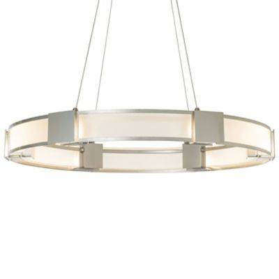 Hubbardton Forge Aura Glass Pendant Light - Color: Silver - Size: 6 light -