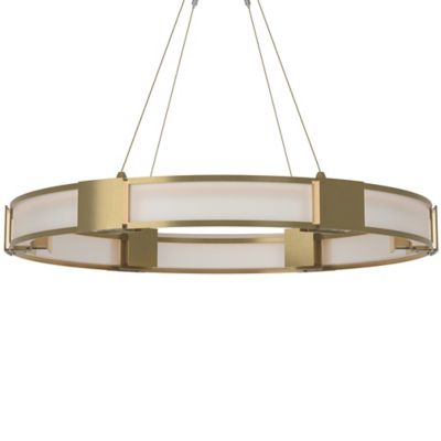 Hubbardton Forge Aura Glass Pendant Light - Color: Brass - Size: 6 light - 