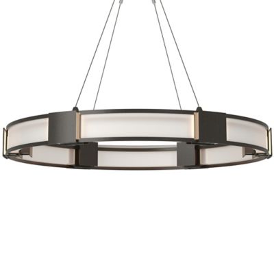 Hubbardton Forge Aura Glass Pendant Light - Color: Bronze - Size: 6 light -