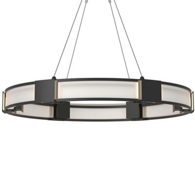 Hubbardton Forge Aura Glass Pendant Light - Color: Black - Size: 6 light - 