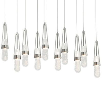 Hubbardton Forge Link 10-Light Blown Glass Rectangular Multi-Light Pendant 