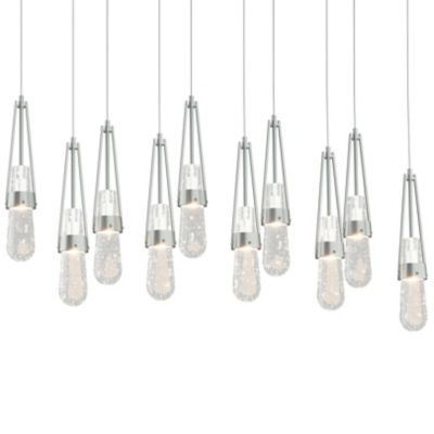 Hubbardton Forge Link 10-Light Blown Glass Rectangular Multi-Light Pendant 