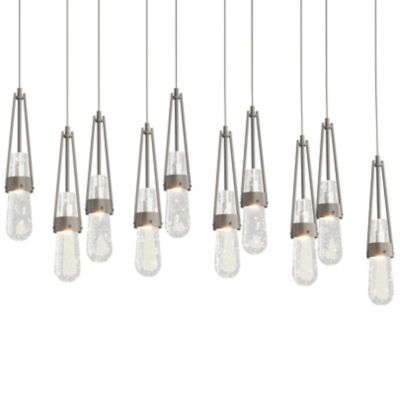 Hubbardton Forge Link 10-Light Blown Glass Rectangular Multi-Light Pendant 