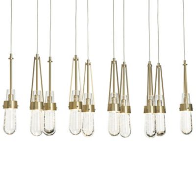 Hubbardton Forge Link 10-Light Blown Glass Rectangular Multi-Light Pendant 