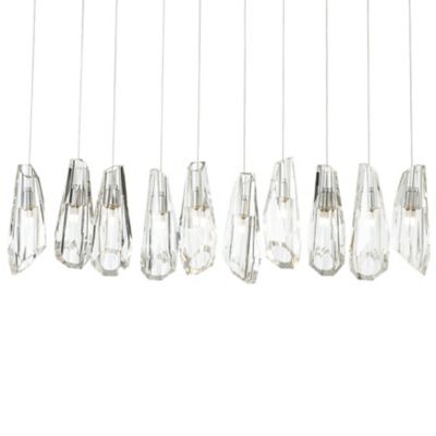 Hubbardton Forge Luma 10-Light Crystal Rectangular Multi-Light Pendant Ligh