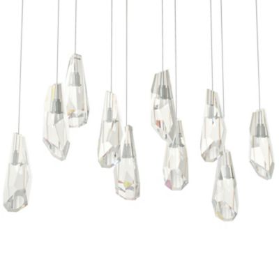 Hubbardton Forge Luma 10-Light Crystal Rectangular Multi-Light Pendant Ligh