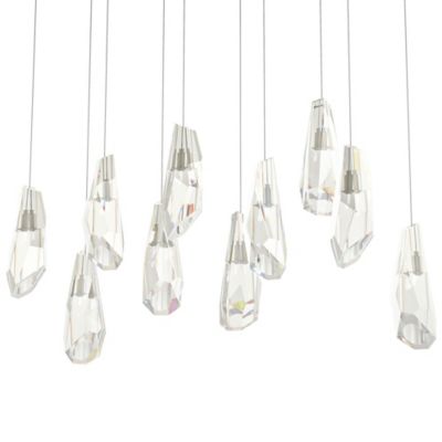 Hubbardton Forge Luma 10-Light Crystal Rectangular Multi-Light Pendant Ligh