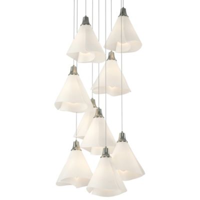 Hubbardton Forge Mobius Multi-Light Pendant Light - Color: White - Size: 9 