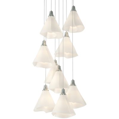 Hubbardton Forge Mobius Multi-Light Pendant Light - Color: White - Size: 9 