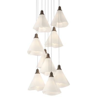 Hubbardton Forge Mobius Multi-Light Pendant Light - Color: White - Size: 9 