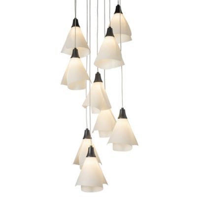 Hubbardton Forge Mobius Multi-Light Pendant Light - Color: White - Size: 9 