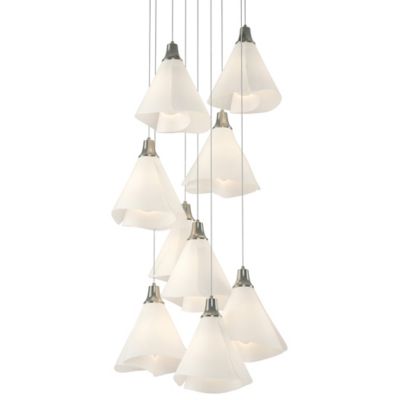 Hubbardton Forge Mobius Multi-Light Pendant Light - Color: White - Size: 9 