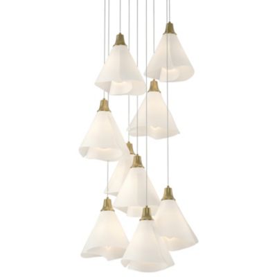 Hubbardton Forge Mobius Multi-Light Pendant Light - Color: White - Size: 9 