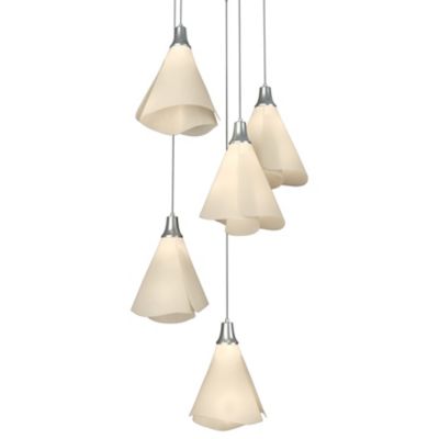 Hubbardton Forge Mobius Multi-Light Pendant Light - Color: White - Size: 5 